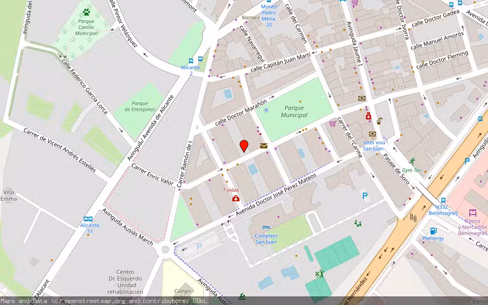 Mapa de Subasta Inmueble (Garaje) en Sant Joan D'alacant, Alicante/Alacant