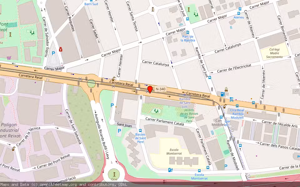 Mapa de Subasta Inmueble (Garaje) en Sant Just Desvern, Barcelona