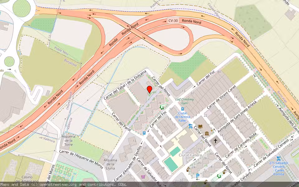 Mapa de Subasta Inmueble (Local comercial) en Valencia, Valencia/València