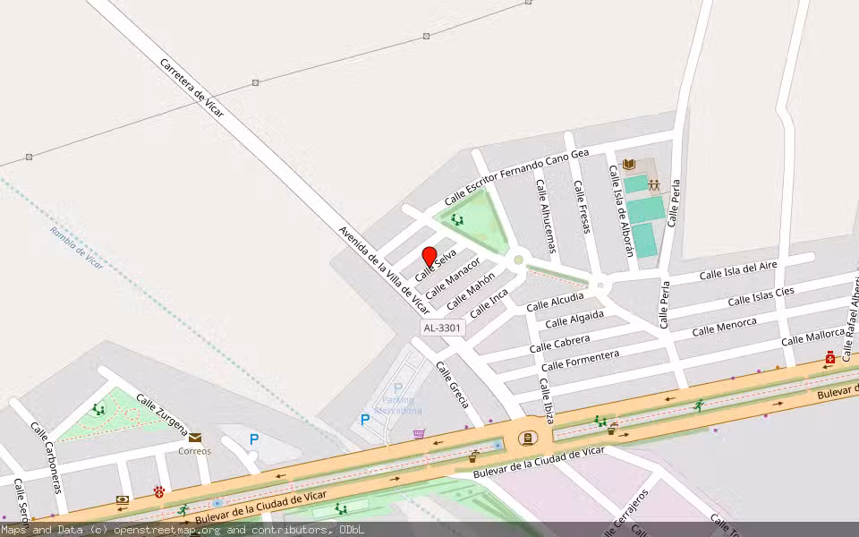 Mapa de Subasta Inmueble (Otros) en Vicar, Almería