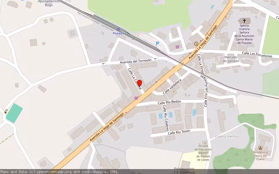 Mapa de Subasta Inmueble (Garaje) en Sitio De Gelgueras-posada De Llanes, Asturias