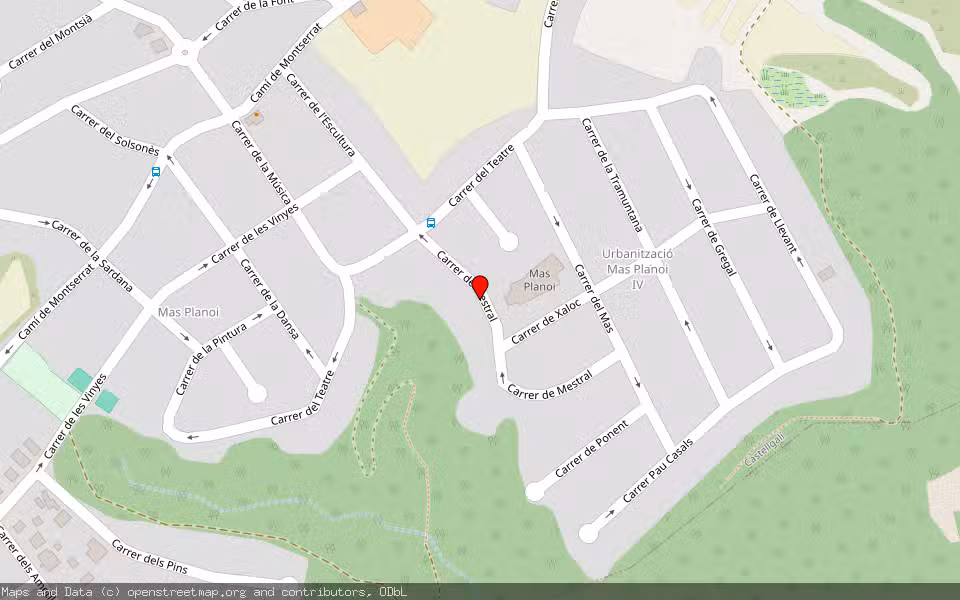 Mapa de Subasta Inmueble (Vivienda) en Castellgalí, Barcelona