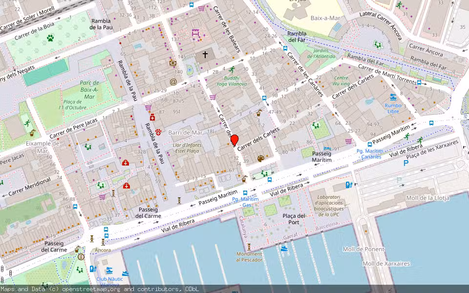 Mapa de Subasta Inmueble (Local comercial) en Vilanova I La Geltrú, Barcelona