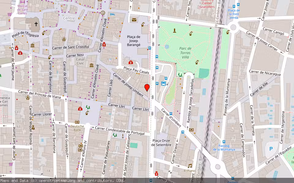 Mapa de Subasta Inmueble (Garaje) en Granollers, Barcelona