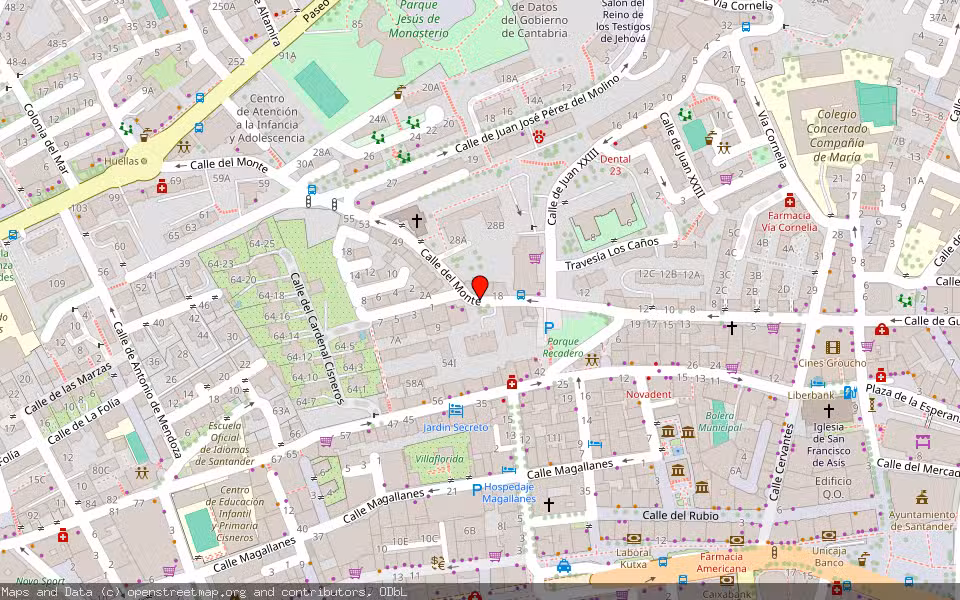Mapa de Subasta Inmueble (Local comercial) en Santander, Cantabria