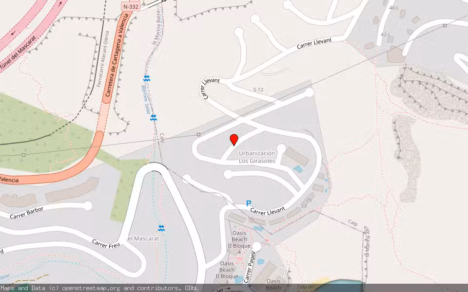 Mapa de Subasta Inmueble (Vivienda) en Calp, Alicante/Alacant