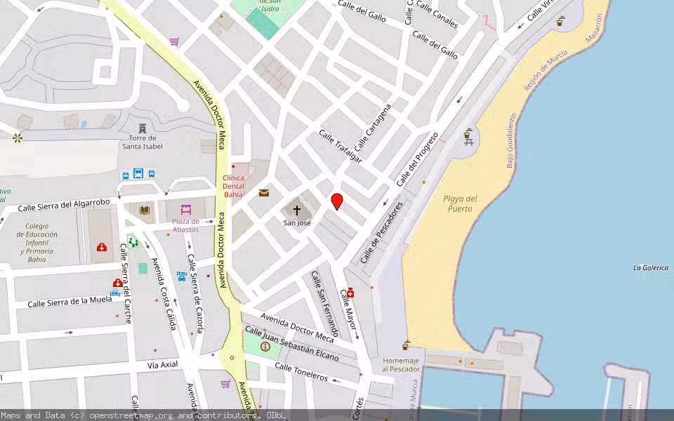Mapa de Subasta Inmueble (Vivienda) en Mazarrón, Murcia