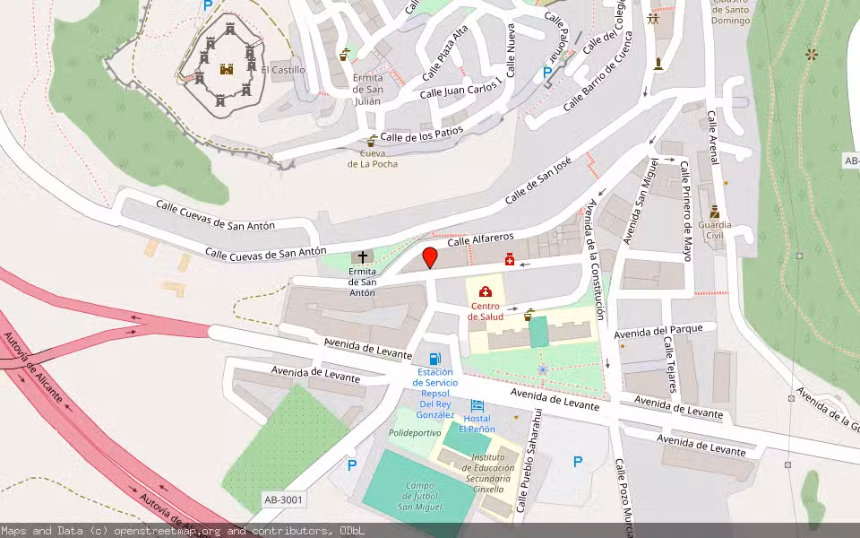 Mapa de Subasta Inmueble (Vivienda) en Chinchilla De Montearagon, Albacete