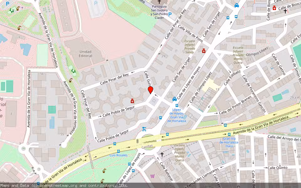 Mapa de Subasta Inmueble (Vivienda) en Madrid