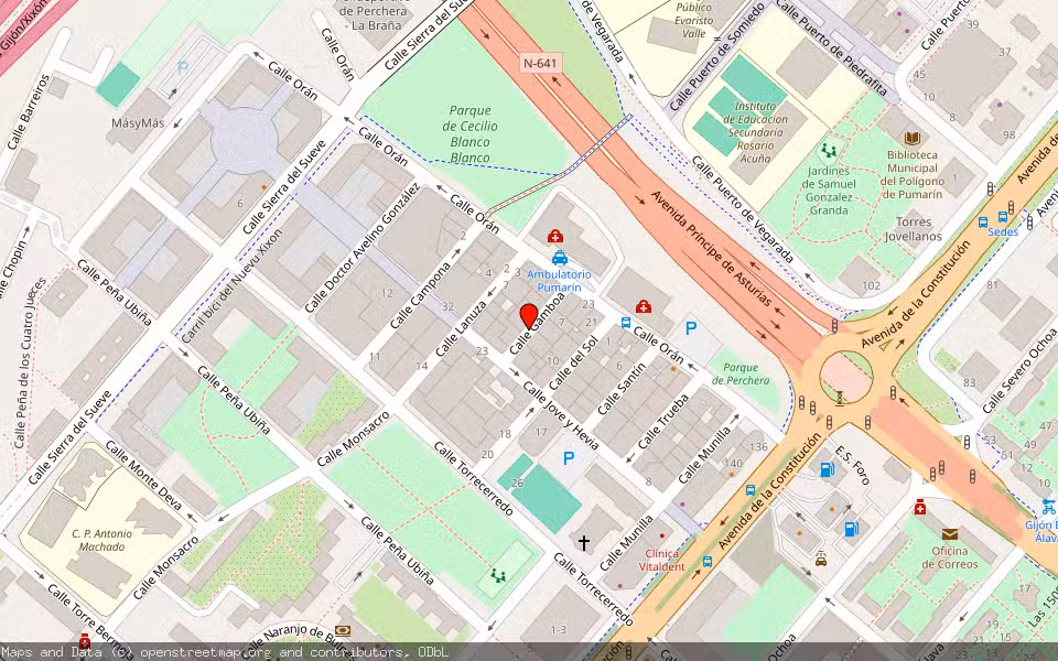 Mapa de Subasta Inmueble (Vivienda) en Gijon, Asturias
