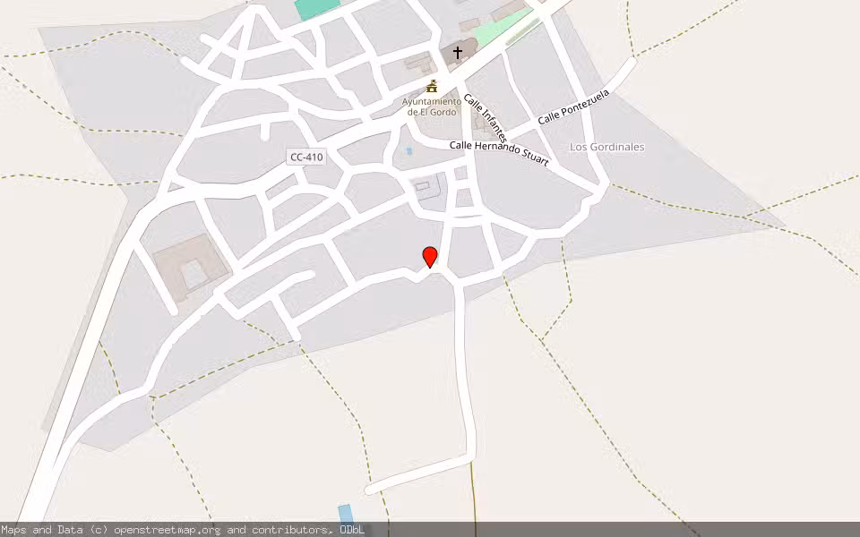 Mapa de Subasta Inmueble (Solar) en Gordo (el), Cáceres