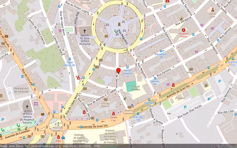 Mapa de Subasta Inmueble (Vivienda) en Vigo, Pontevedra