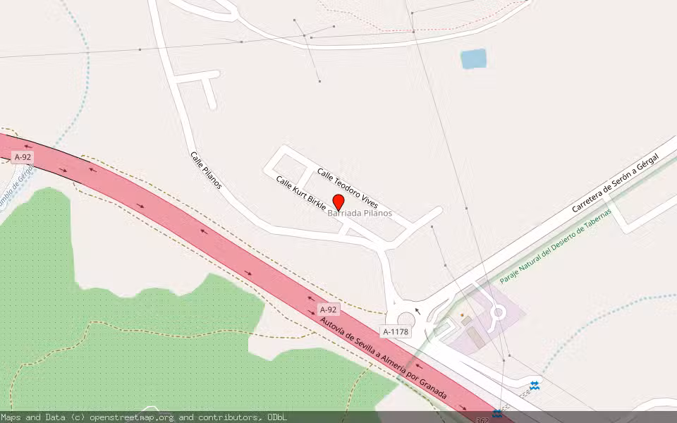 Mapa de Subasta Inmueble (Vivienda) en Gergal, Almería