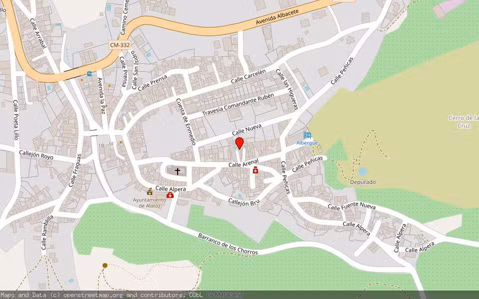 Mapa de Subasta Inmueble (Trastero) en Alatoz, Albacete