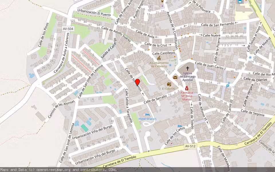 Mapa de Subasta Inmueble (Vivienda) en Cebreros, Ávila