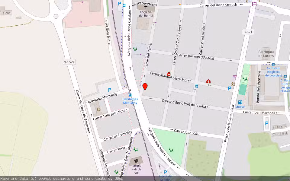 Mapa de Subasta Inmueble (Vivienda) en Vic, Barcelona