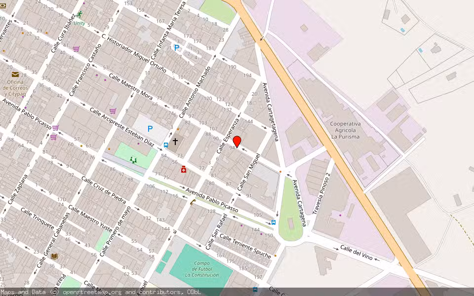 Mapa de Subasta Inmueble (Garaje) en Yecla, Murcia