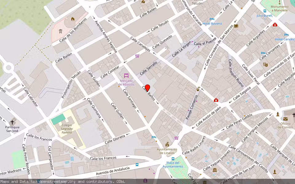 Mapa de Subasta Inmueble (Vivienda) en Linares, Jaén