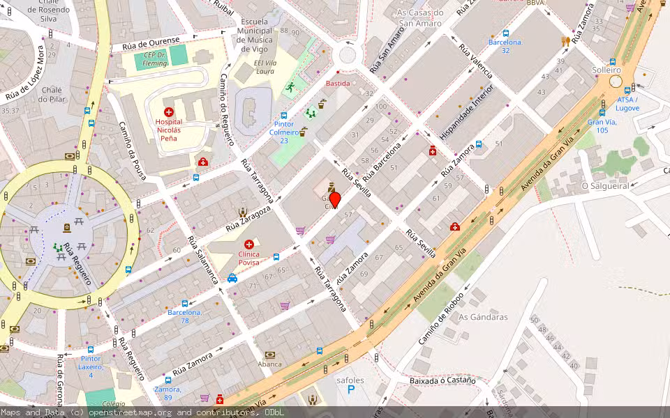Mapa de Subasta Inmueble (Garaje) en Vigo, Pontevedra