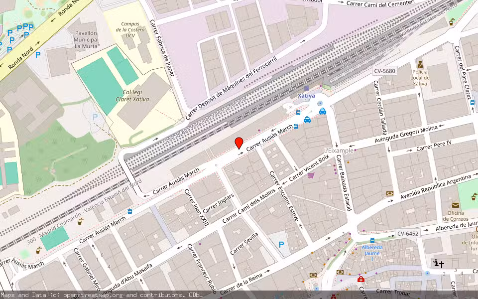 Mapa de Subasta Inmueble (Local comercial) en Xativa, Valencia/València