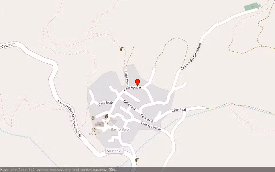 Mapa de Subasta Inmueble (Finca rústica) en San Felices, Soria