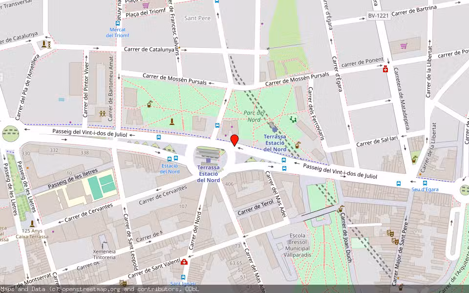 Mapa de Subasta Inmueble (Garaje) en Terrassa, Barcelona