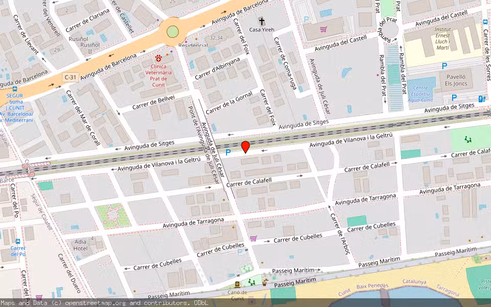 Mapa de Subasta Inmueble (Vivienda) en Cunit, Tarragona