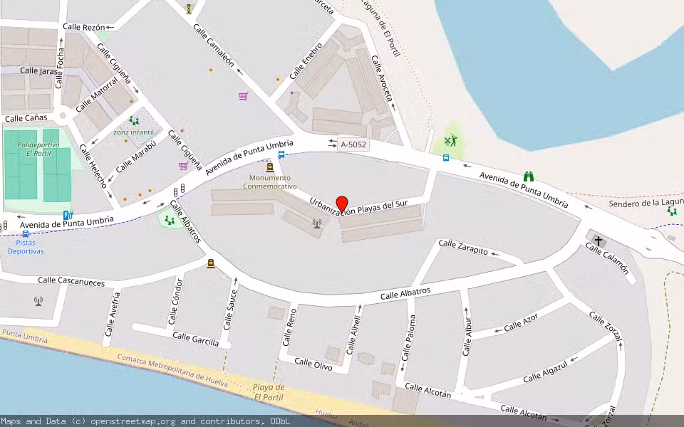 Mapa de Subasta Inmueble (Vivienda) en Punta Umbria, Huelva