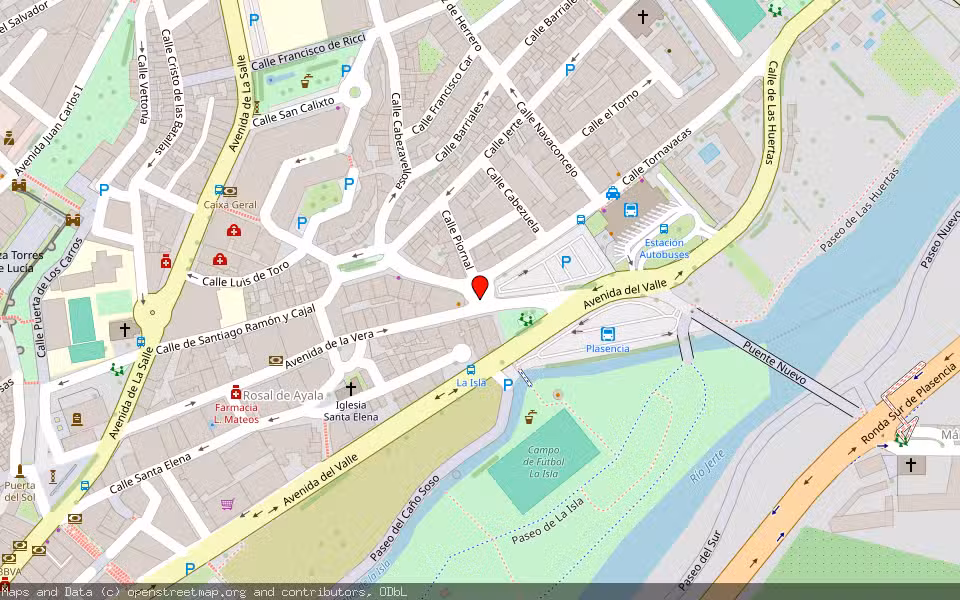 Mapa de Subasta Inmueble (Vivienda) en Plasencia, Cáceres