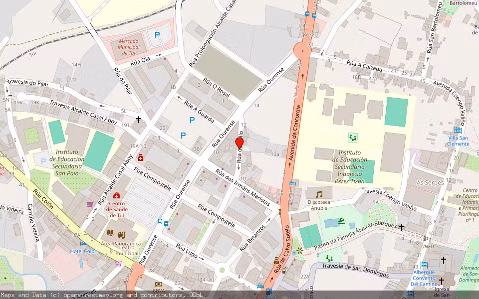 Mapa de Subasta Inmueble (Vivienda) en Tui, Pontevedra