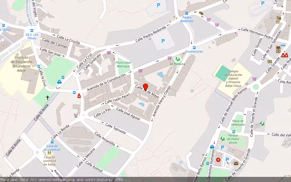 Mapa de Subasta Inmueble (Vivienda) en Adeje, Santa Cruz de Tenerife