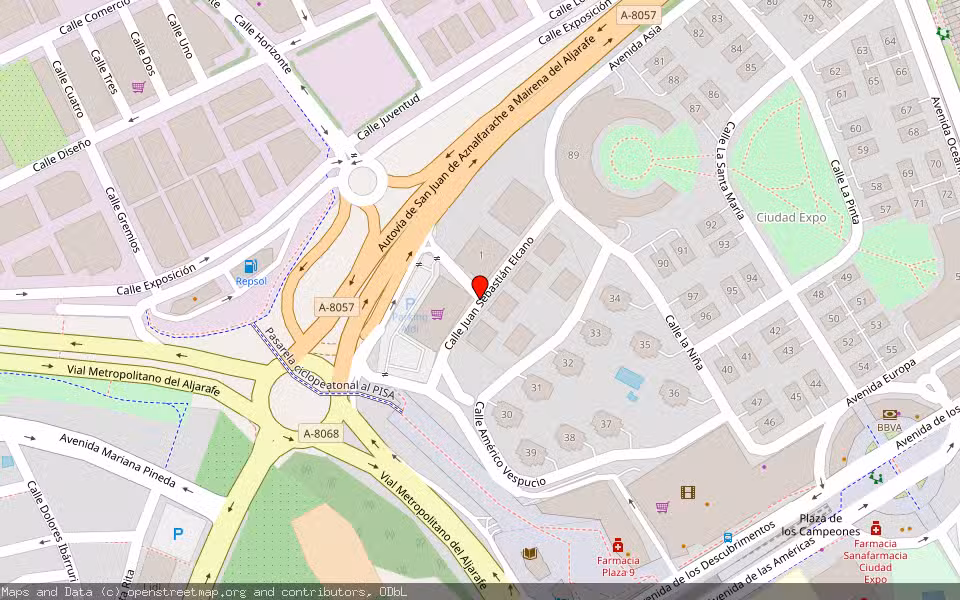 Mapa de Subasta Inmueble (Local comercial) en Mairena Del Aljarafe, Sevilla
