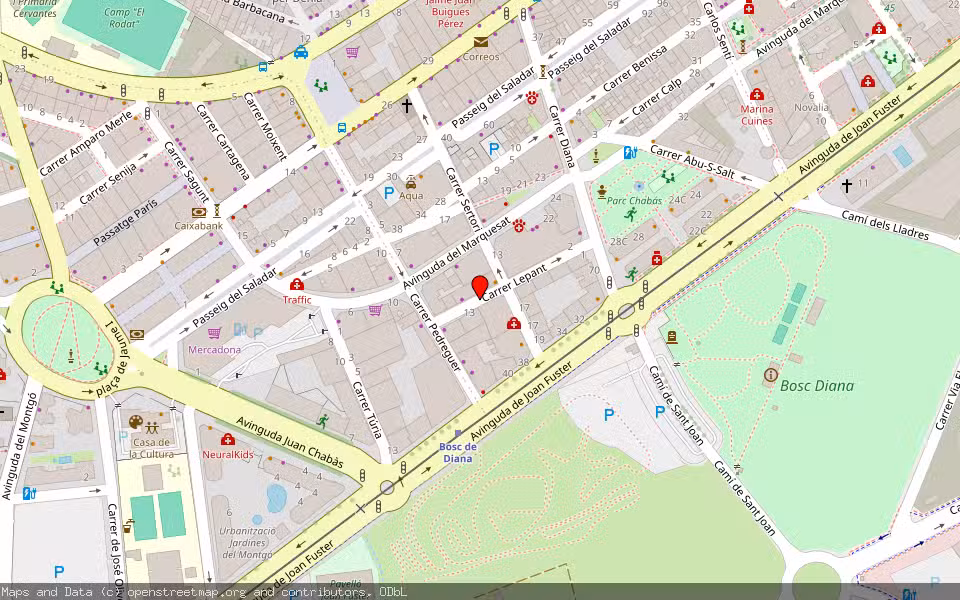 Mapa de Subasta Inmueble (Garaje) en Denia, Alicante/Alacant