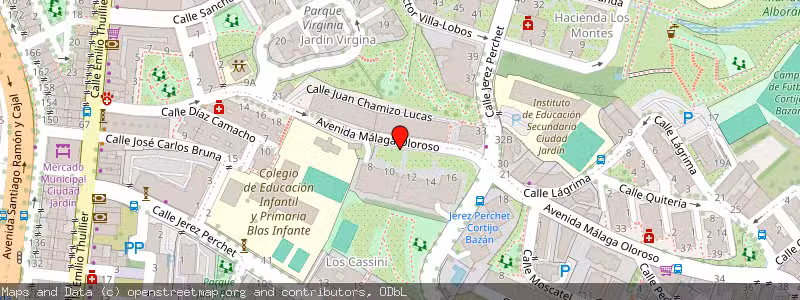 Mapa de Subasta de Inmueble (Vivienda) en Malaga, Málaga 