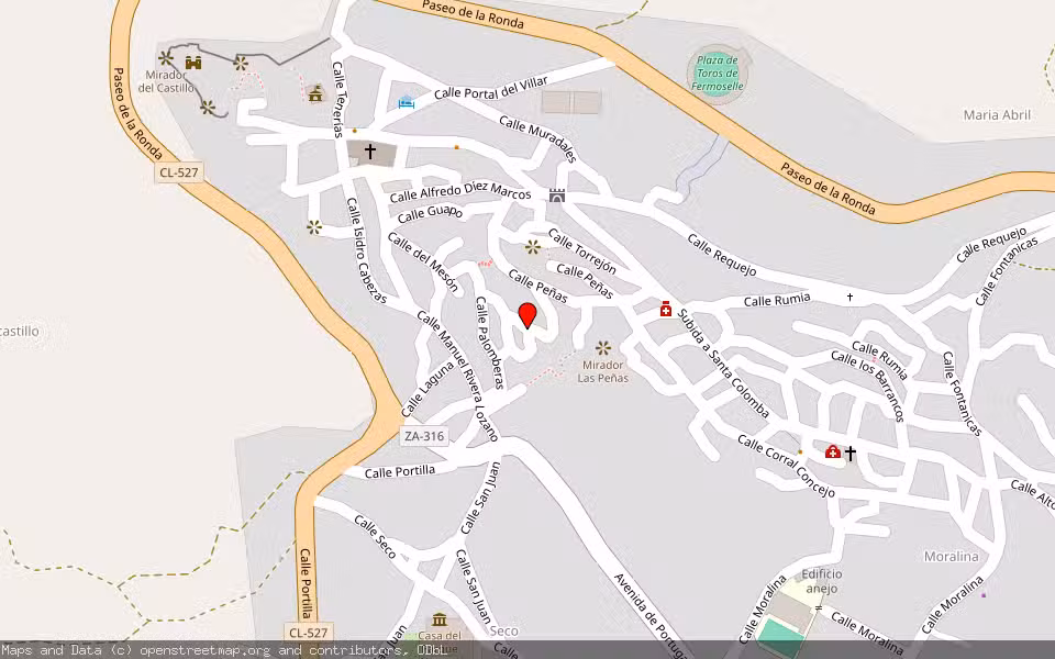 Mapa de Subasta Inmueble (Vivienda) en Fermoselle, Zamora