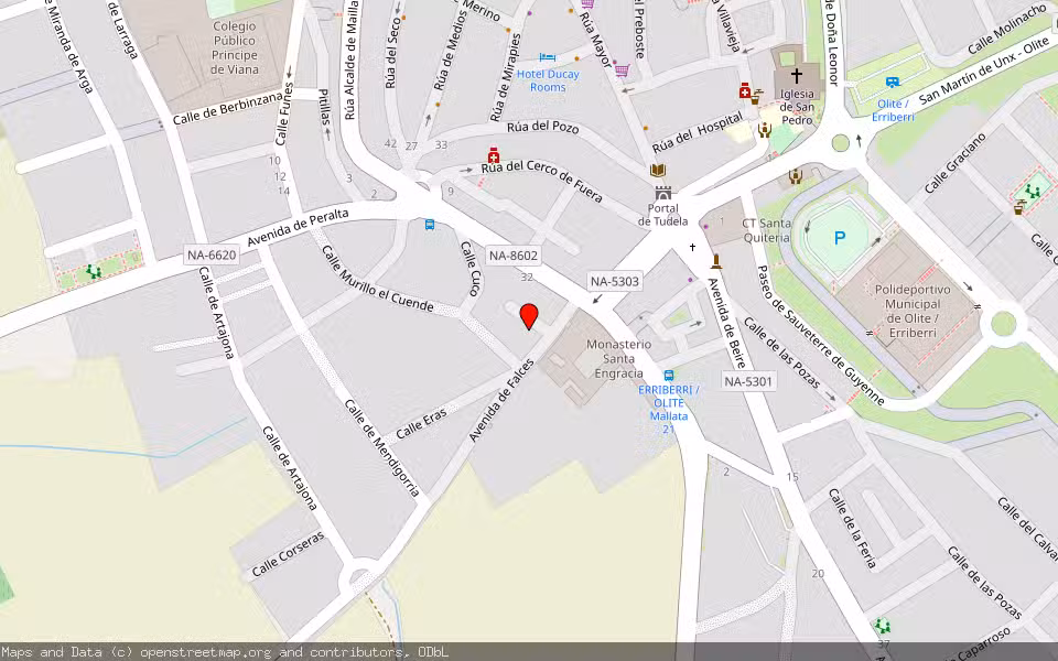 Mapa de Subasta Inmueble (Vivienda) en Olite, Navarra