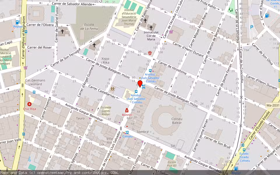 Mapa de Subasta Inmueble (Garaje) en Palma, Illes Balears