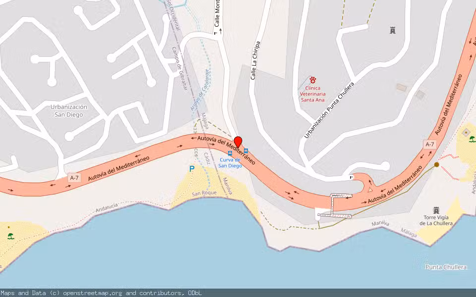 Mapa de Subasta Inmueble (Vivienda) en Manilva, Málaga