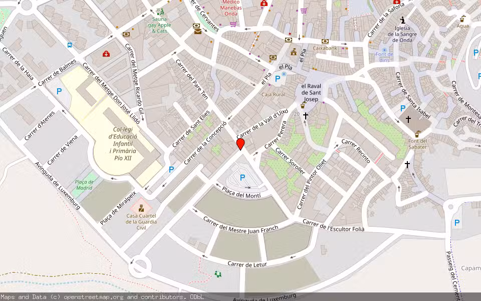 Mapa de Subasta Inmueble (Vivienda) en Onda, Castellón/Castelló