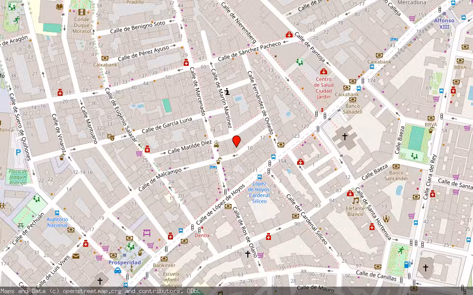 Mapa de Subasta Inmueble (Vivienda) en Madrid