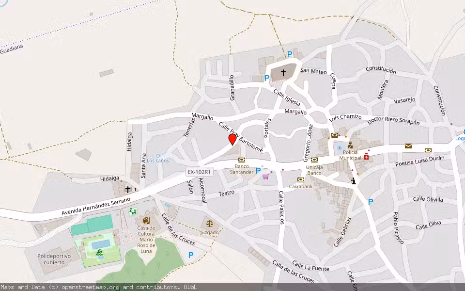 Mapa de Subasta Inmueble (Solar) en Logrosan, Cáceres