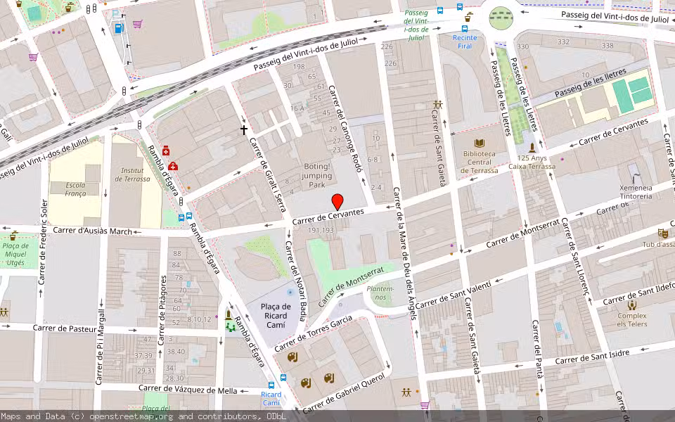 Mapa de Subasta Inmueble (Garaje) en Terrassa, Barcelona