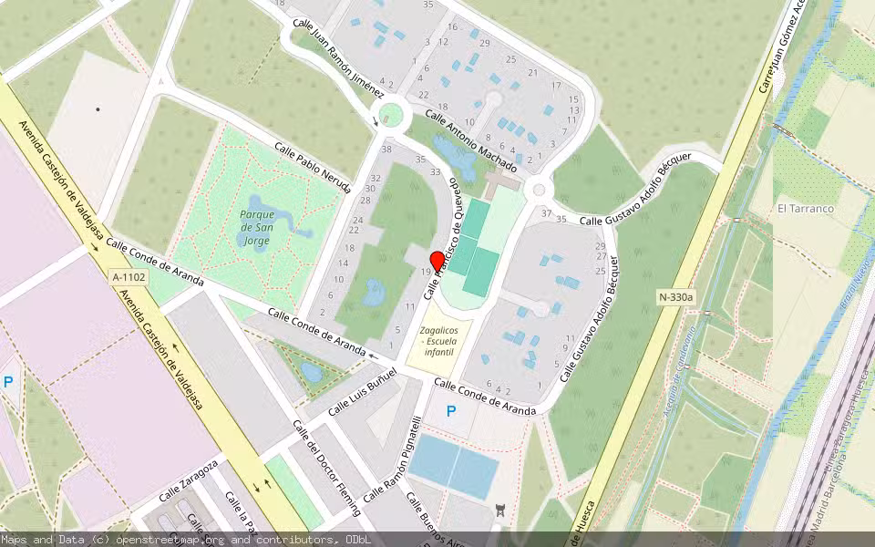 Mapa de Subasta Inmueble (Vivienda) en Villanueva De Gállego, Zaragoza