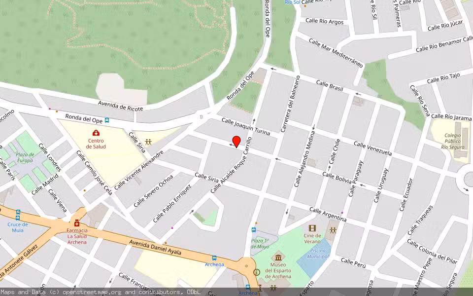 Mapa de Subasta Inmueble (Vivienda) en Archena, Murcia