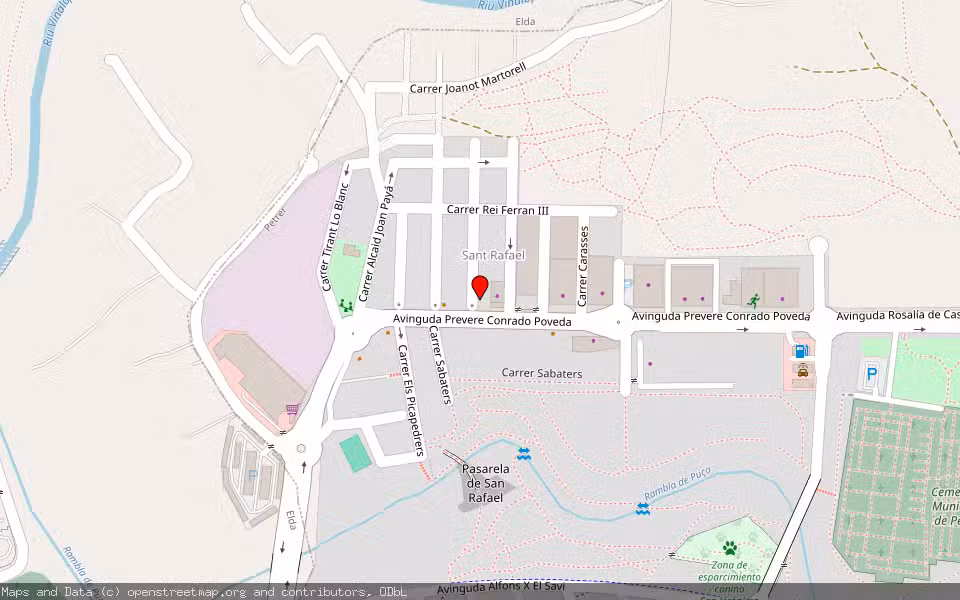 Mapa de Subasta Inmueble (Nave industrial) en Petrer, Alicante/Alacant