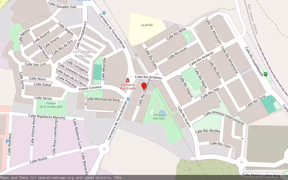 Mapa de Subasta Inmueble (Vivienda) en Huércal De Almería,, Almería