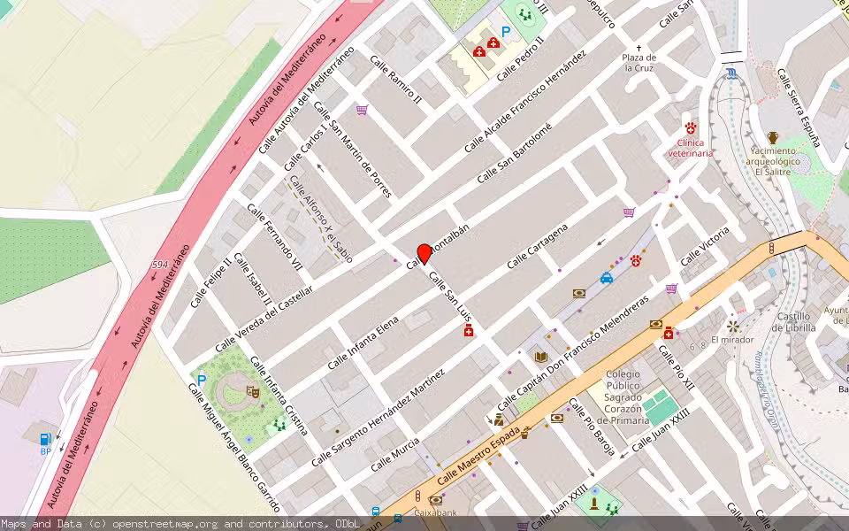 Mapa de Subasta Inmueble (Vivienda) en Librilla, Murcia