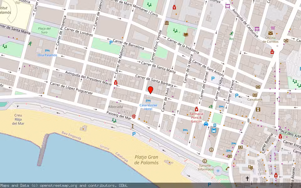 Mapa de Subasta Inmueble (Garaje) en Palamos, Girona