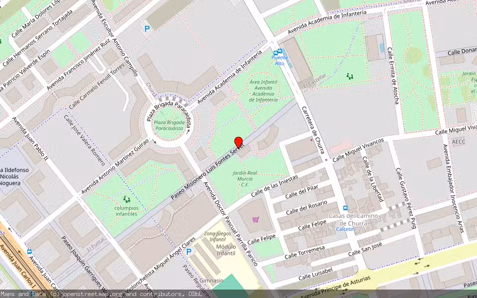 Mapa de Subasta Inmueble (Garaje) en Murcia