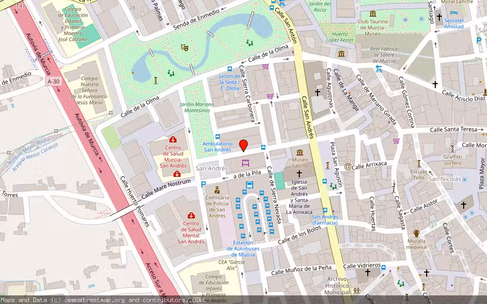 Mapa de Subasta Inmueble (Vivienda) en Murcia